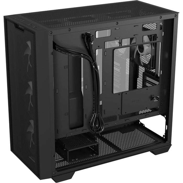 Корпус для ПК ASUS A21 Plus TG ARGB чорний microATX, з ARGB вентиляторами, сітчастою передньою панеллю, підтримкою прихованих розʼємів на материнській платі, радіатора 360 мм і відеокарт до 380 мм