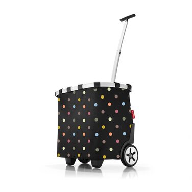 Reisenthel Carrycruiser Dots – Сумка-візок для покупок із міцною алюмінієвою рамою, плечовим ременем, знімною сітчастою внутрішньою кишенею, водовідштовхувальна