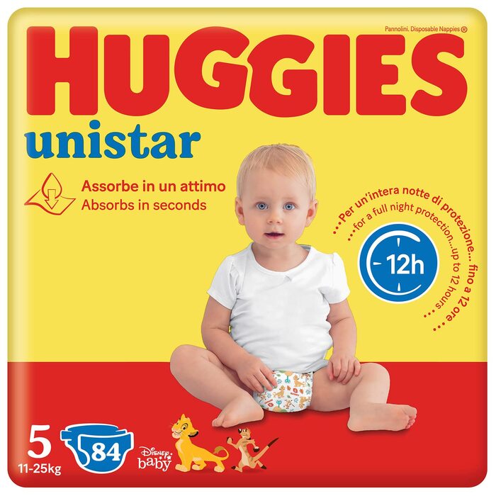 Підгузки Huggies Unistar, розмір 6 (15-30 кг), 72 шт.