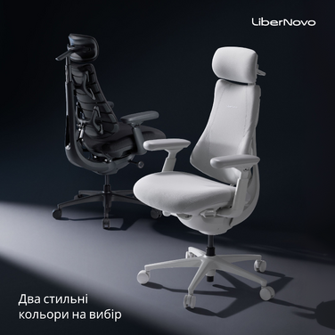 Крісло офісне ергономічне LiberNovo Omni Pro Graphite 48 см