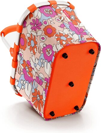 Reisenthel Carrybag Florist Peach — Сумка-кошик для покупок, міцна, з великим об'ємом, водостійка, з внутрішньою кишенею, елегантний дизайн