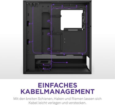 NZXT H5 Flow RGB 2024 – компактний ATX корпус для геймінгу з високим повітряним потоком, F360 RGB, підтримка радіаторів 360 мм (фронт) і 240 мм (верх), загартоване скло, чорний