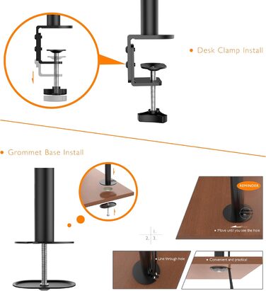 Підставка для моніторів BONTEC на 3 монітори, 13-24 дюйми, LED/LCD, регульована, VESA 75/100, чорна
