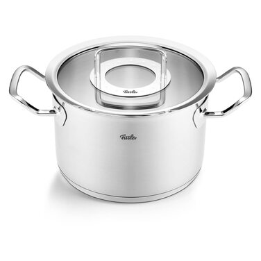 Каструля Fissler Original-Profi Collection з кришкою зі скла, нержавіюча сталь, Cookstar, для індукційних плит, 16 см, 2.1 л