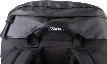 Рюкзак Nitro Daypacker 32 л чорний, ретро, з м'яким відділенням для ноутбука, міський, для школи і туризму