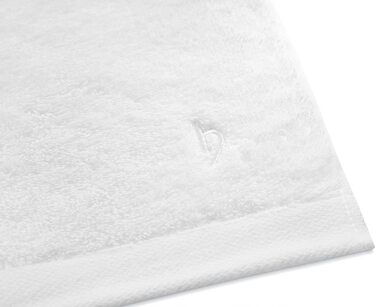 Рушники для рук Herzbach Home Premium 50x100 см, 2 шт, білі, 100% натуральна бавовна, м'які, високоякісні, дуже поглинаючі