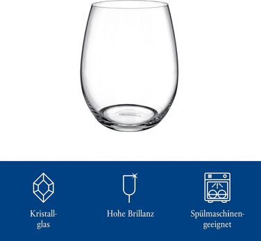 Набір склянок для води Villeroy & Boch Entree, 250 мл, прозоре кришталеве скло, 4 шт.