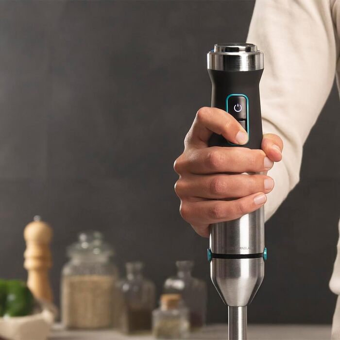 Блендер Cecotec Stabmixer Power TitanBlack 1500 XL Cream - 1500 Вт, технологія CrossBlades, чорне титанове покриття, XL-фут, захист від бризок, 2 аксесуари