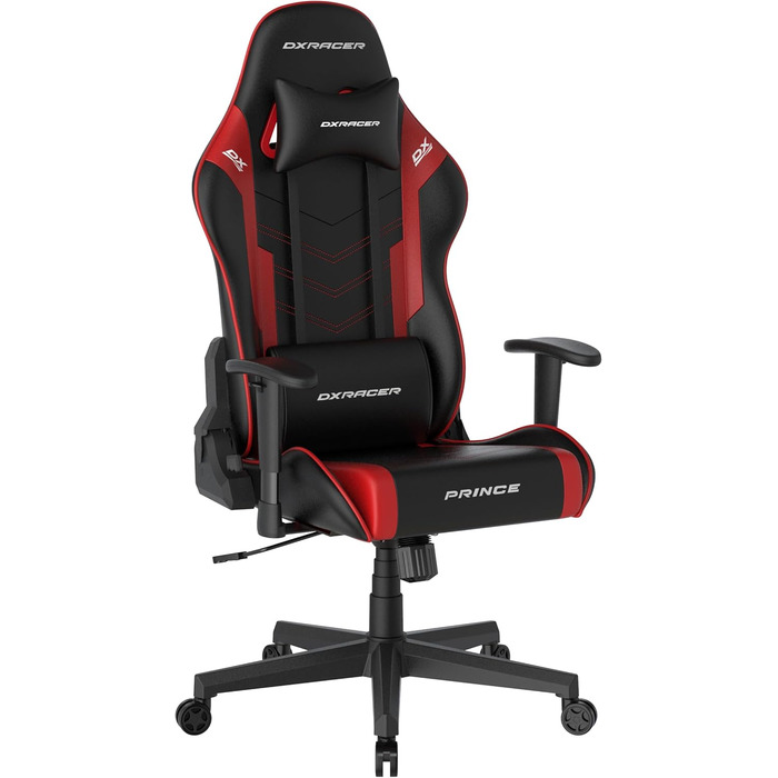 Крісло ігрове DXRacer PRINCE FD01 /N - Чорно-червоне, регульоване, ергономічне для офісу та дому