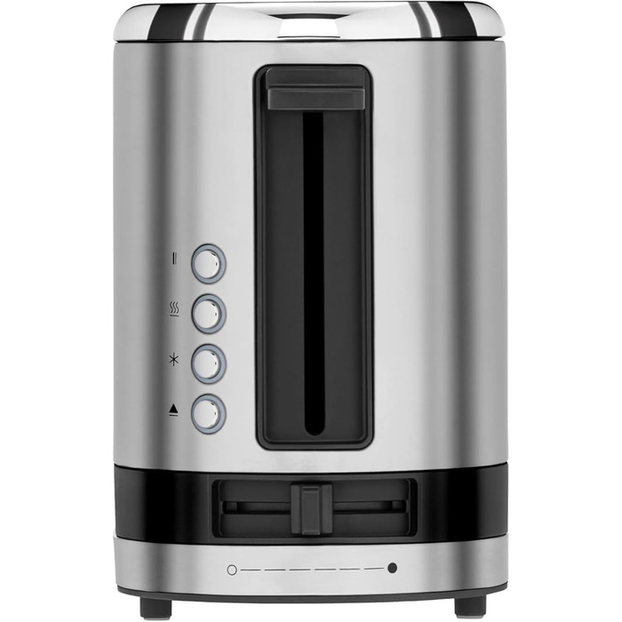 Тостер WMF Küchenminis Langschlitz XXL: тостер з функцією для булочок, 2 слоти, 7 рівнів підсмажування, 900 Вт, нержавіюча сталь матова срібляста