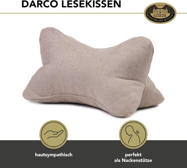 Подушка для читання Gözze Darco, м'яка та зручна, для дивана або ліжка, 40x25 см, колір тауп