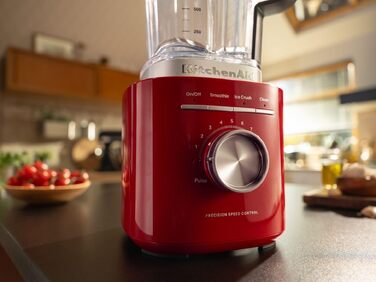 Блендер стаціонарний KitchenAid 5KSB2073EPL Pure Power Empire Red, 1.5 л, 10 швидкостей, для смузі та супів