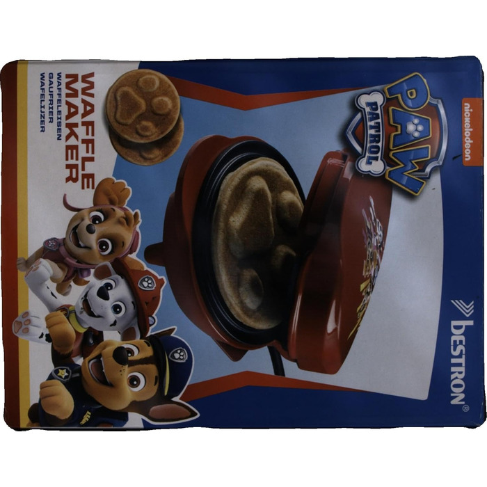 Вафельниця Paw Patrol, міні-вафельниця для дітей, офіційна ліцензія, діаметр 10 см, червона, для дня народження, Великодня та Різдва