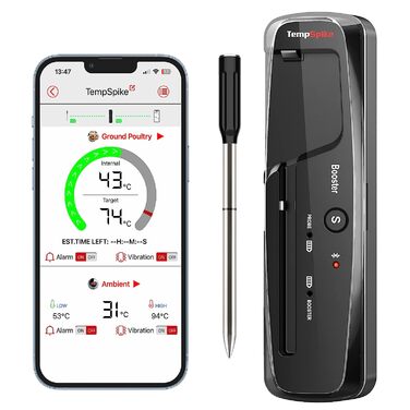 Бездротовий м'ясний термометр ThermoPro TempSpike TP961 Bluetooth, IP67, для гриля та духовки, до 150 м, безпечний для посудомийки
