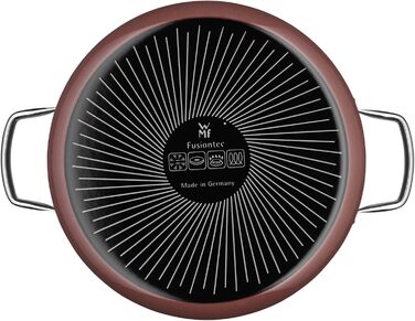 Жаровня WMF Fusiontec Mineral з кришкою 28 см, для індукції, 5,9 л, високі борти, керамічна, стійка до подряпин, червона