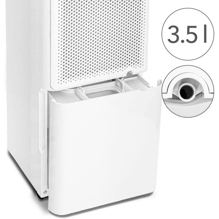 Тотек TTK 64 HEPA – Електричний осушувач повітря з HEPA-фільтром, 24 л/добу, 50 м², 125 м³
