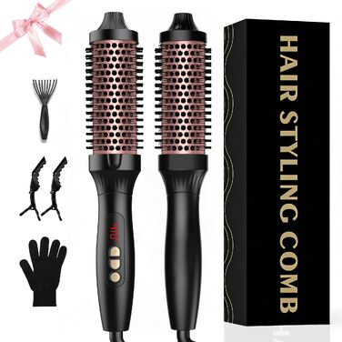 UKLISS Hairstyler 6-в-1 Airbrush: Професійний фен-щітка, стайлер для волосся 1000W (Срібно-Золотий/Рожеве Золото)