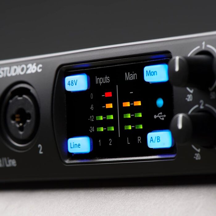 Аудіоінтерфейс PreSonus Studio 24c USB-C для запису, стрімінгу та подкастингу з пакетом програмного забезпечення (Studio One Artist, Ableton Live Lite)