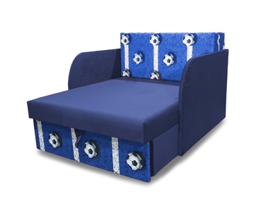 Диван INFERNO Meble Football, синій, 79 x 172 см, оббивка: тканина