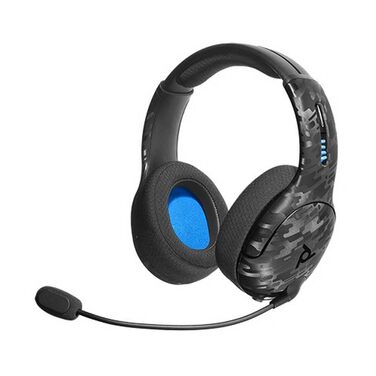 Бездротові ігрові навушники PDP Gaming LVL50 з мікрофоном для PS5, PS4, PC та ноутбука, шумопоглинання, підсилення басів, накладні, чорний камуфляж