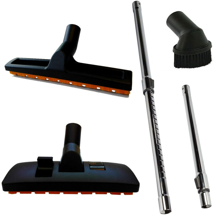 Набір аксесуарів Maxorado 35 мм для пилососа Starmix: труба, комбінована насадка, щітка для пилу, насадка для паркету, насадка для твердих підлог, для індустріальних пилососів