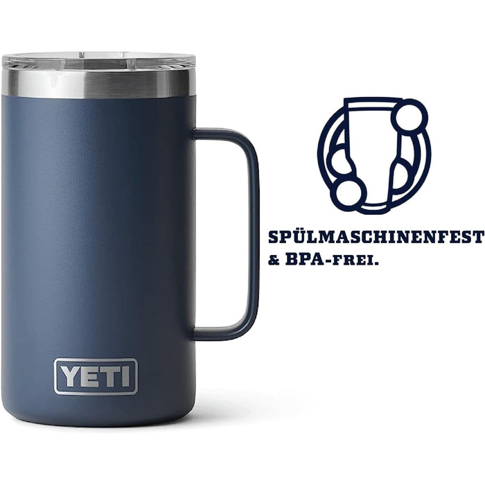 Термокружка YETI Rambler, нержавіюча сталь, 710 мл, синя