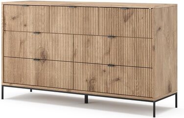 Комод Vicco Eliza сірий 140x81 см, шафа-комод для зберігання