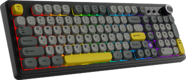 Бездротова клавіатура Ajazz AF98 PLUS Black Gray Yellow (AF98-PLUS-BGY)