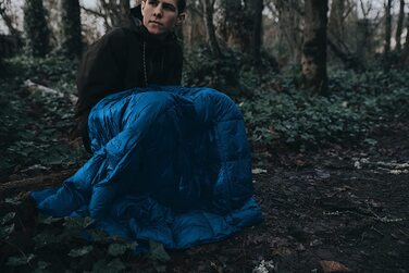 SLEEPHIX пухова ковдра для кемпінгу, водовідштовхувальна, нейлонова оболонка, наповнювач пух 650 FP, 137×203 см, бірюзова, для подорожей, літака, дому та тераси