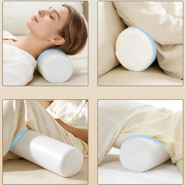 Подушка ортопедична з піною Memory Foam для сну на боці LAMB, 60x32 см, сіра - підтримка шиї та голови при болях у шиї