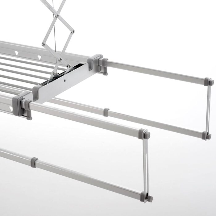 Електричний сушарка для ковдр та білизни Foxydry Pro, 160 см, з гарячим повітрям, дистанційним керуванням та LED-підсвіткою, алюмінієва, сіра