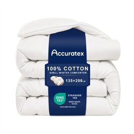 Зимова ковдра ACCURATEX 135×200 см, щільність 450 г/м², чохол зі 100% бавовни, тепла