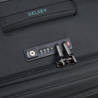 Велика м’яка валіза DELSEY PARIS Helium DLX, розширювана, 115 л, 77×49×33 см, чорна