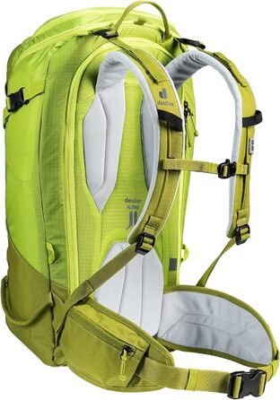 Жіночий туристичний рюкзак Deuter Freerider Pro 32+10 л, для лижних турів, зелено-жовтий