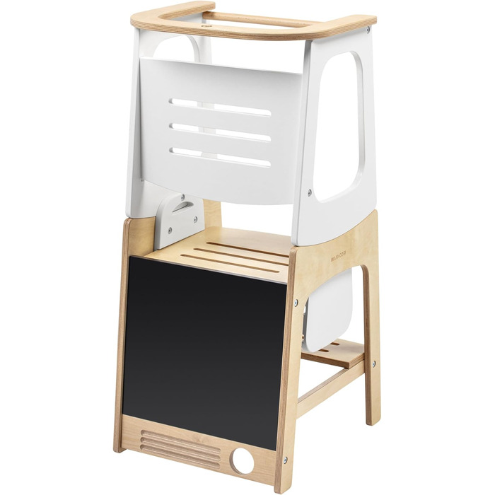 Дитяча Montessori-драбинка Maxi-Cosi Toucan 3-в-1 з дерева: помічник (лернтурм), стілець та стіл з інтегрованою дошкою, FSC-сертифікована натуральна деревина, навантаження до 150 кг