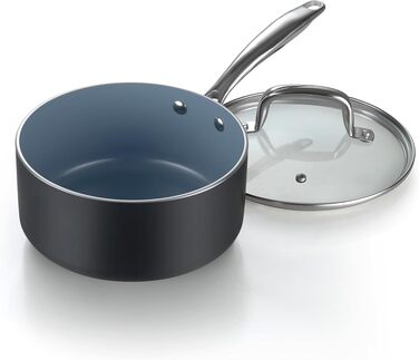Набір посуду Cook N Home керамічний антипригарний 10 предметів сірий: каструлі, сковороди, казанок з кришкою