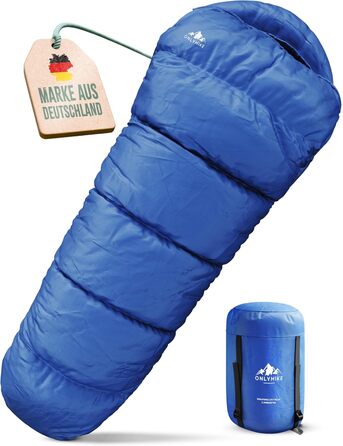 ONLYHIKE® Спальний мішок для кемпінгу 300GSM, теплий, легкий, 1700 г, весна/осінь/зима, комфорт від -5°C до 10°C, розміри M-XL, для подорожей та активного відпочинку