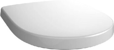 Сидіння для унітазу Villeroy & Boch O.novo, овал, білий альпін, блискучий, дюропласт, петлі з нержавіючої сталі, оригінальна заміна
