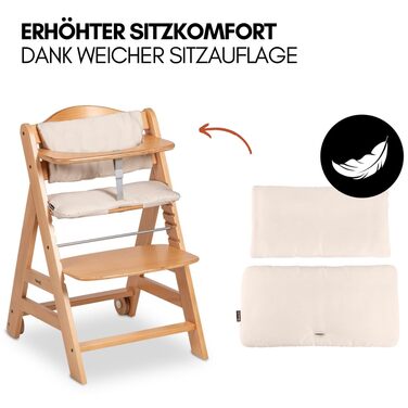 Дитячий стільчик Hauck Beta+ Newborn Set Premium Dark Grey - комплект з підставкою для новонароджених, м'яким сидінням та підносом для годування