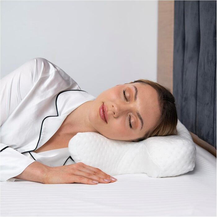 Ортопедична подушка Beauty Pillow з пам’яттю форми, проти зморшок, антивікова, для сну на боці та спині