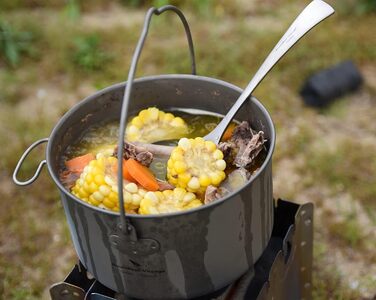 Набір посуду iBasingo Titan 2.9L для кемпінгу: каструля, миска, кухонне приладдя для 1-3 осіб (Ti2045C, Ti2056c)