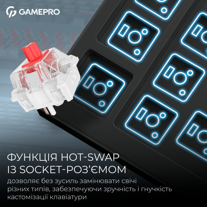 Бездротова механічна клавіатура GamePro Asgard Yord (MK266BK)