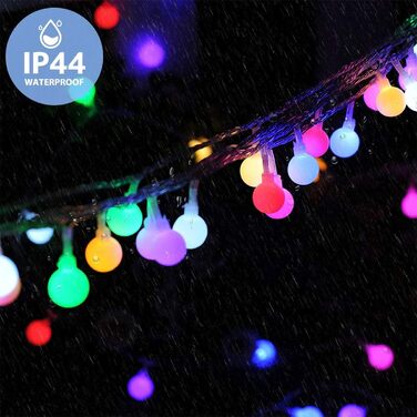 Гірлянда Useber Кулі 100 LED, 8 режимів, з пультом, для кімнати, саду, балкона, різнокольорова, для дитячої, новорічна декорація
