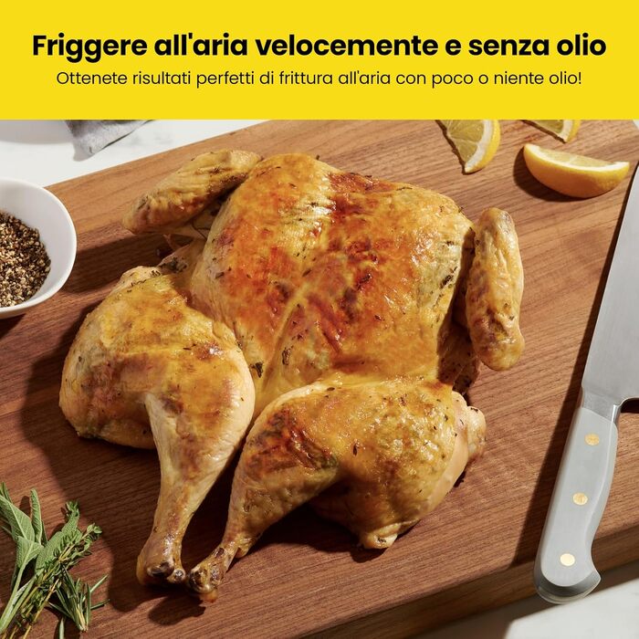 Електрична аерофритюрниця Chefman 4.75 л, цифрова керування One Touch, антипригарне покриття, чорна