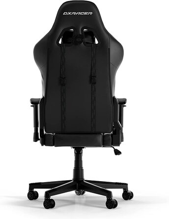 Ігрове крісло DXRacer PRINCE L чорне, штучна шкіра, оригінал