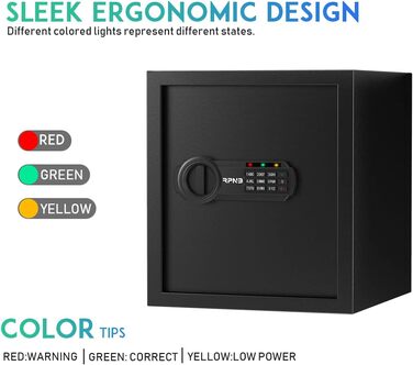Сейф RPNB Deluxe 8.5 л з електронним замком для зберігання грошей та прикрас, цифрова клавіатура, для дому, офісу, готелю