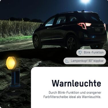 Потужний ручний LED прожектор ANSMANN HS1500R, акумулятор 5200 мА·год, зарядка Micro USB, 3 режими, регульована головка, аварійне освітлення
