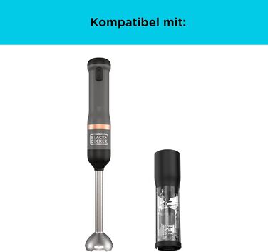 Погружний блендер BLACK+DECKER BCKM1011KGF: акумуляторний, 7.2V, з насадкою-відкривачкою, 5 швидкостей, 700 мл