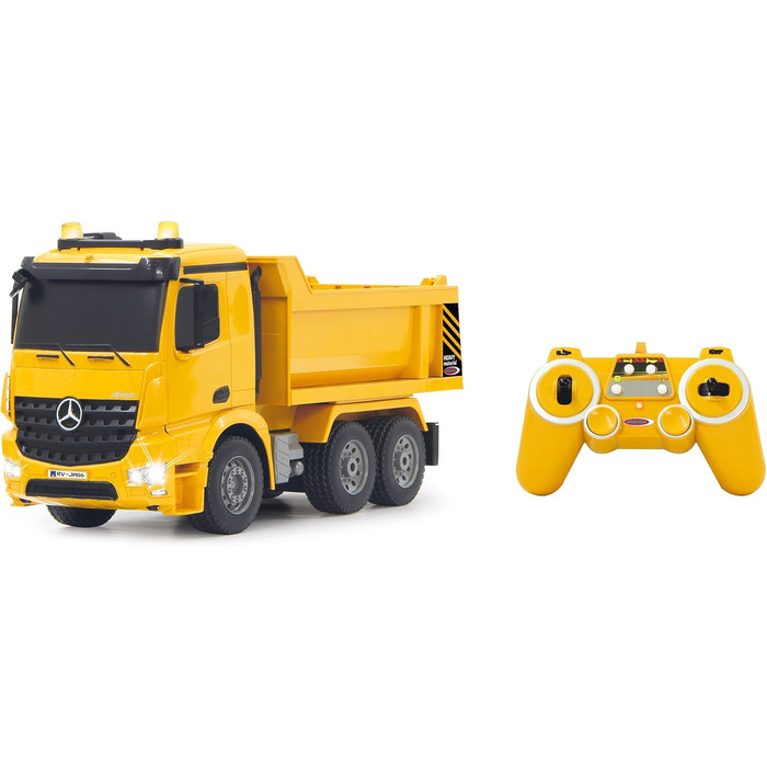 Екскаватор-самоскид JAMARA Mercedes-Benz Arocs 2.4 GHz з дистанційним керуванням, звук двигуна, світлодіоди, повний привід