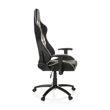 Ігрове крісло / Офісне крісло LEAGUE PRO Штучна шкіра Чорний / Білий HJH OFFICE